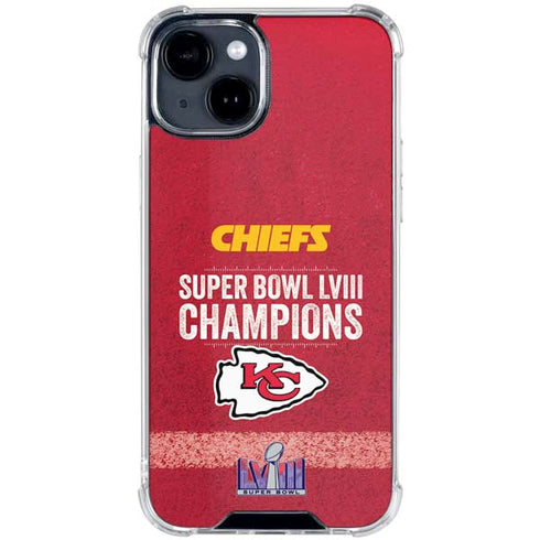 NFL Chiefs Super Bowl LVIII Champions iPhone 15 Clear Case